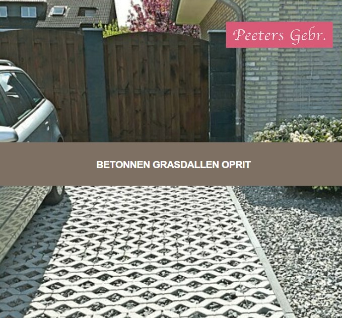 Betonnen grasdallen die worden gebruikt voor opritten, waarbij gras en verharding worden gecombineerd voor een natuurlijke uitstraling.